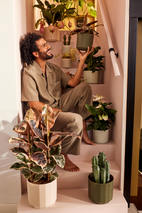 facet round 17cm forest green